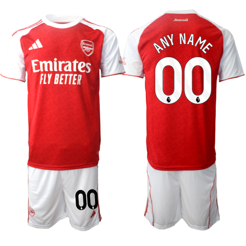 Men 2025-2026 Club Arsenal home red customized Soccer Jersey 01